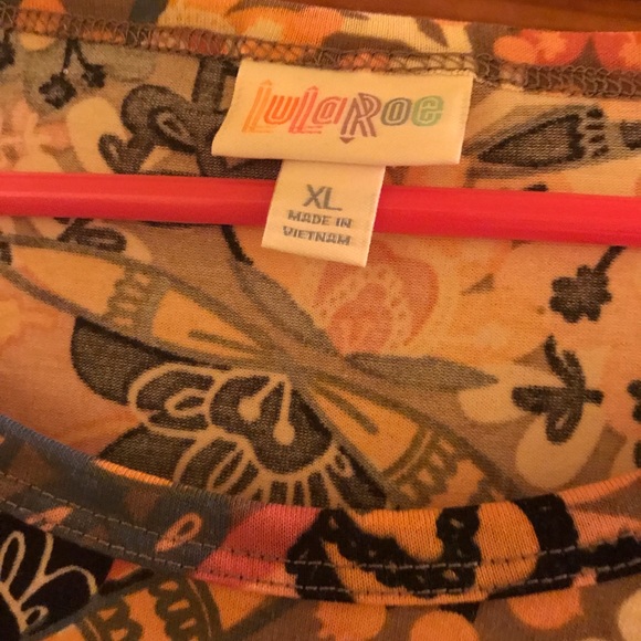 LuLaRoe GiGi worn once beautiful colors - Picture 3 of 4